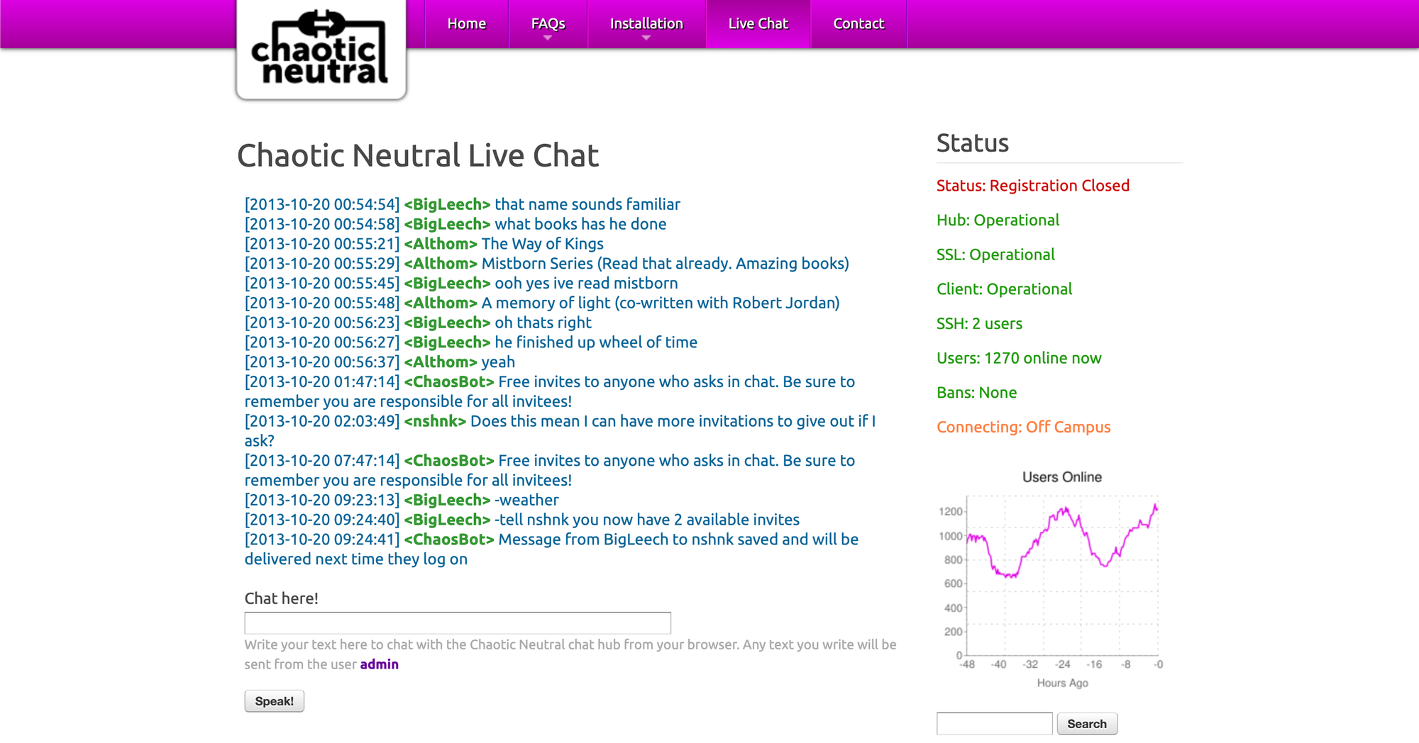 Chaotic Neutral Live Chat Chaotic Neutral